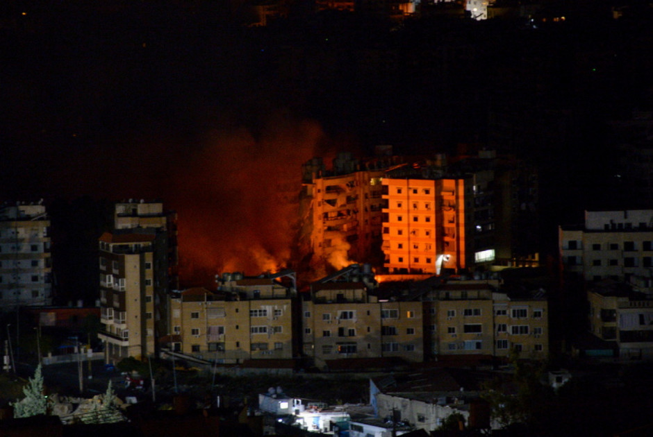 Σφοδρή ισραηλινή αεροπορική επιδρομή στη Βηρυτό