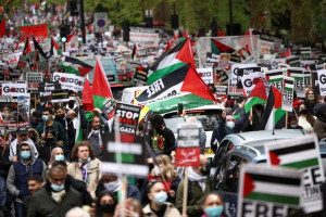 διαδηλωση υπερ παλαιστινης